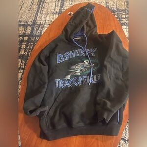 Doherty Track & Field Black Graphic Hoodie